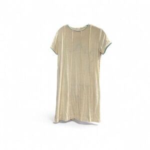 Vintages 60s Light yellow and turquoise dress w talon zip runs like m/l‎ (m5)